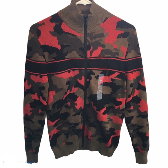 INC International Concepts Jackets & Blazers - NWT INC camouflage zip up cotton sweater jacket